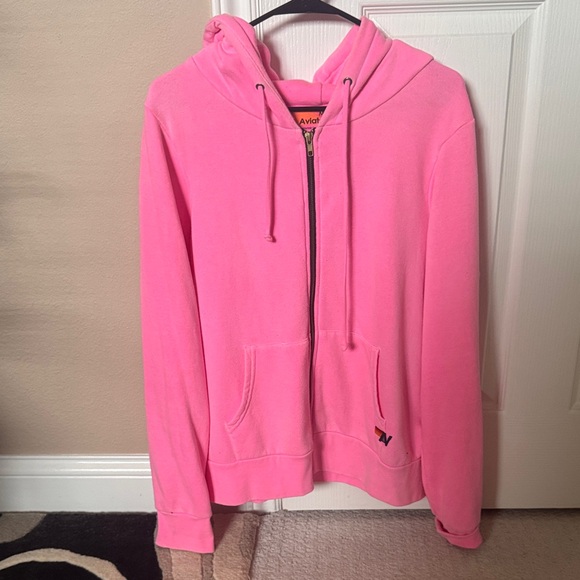 Aviator Nation Tops - Aviator Nation Pink Hoodie with Bolt Size Medium